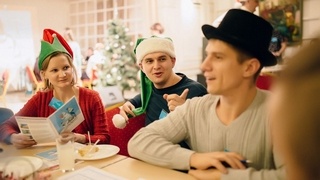 Квест на Новый год «Зимний детектив»: я знаю, это — он! Квест на Новый год «Зимний детектив»: я знаю, это — он! New Year's corporate party in Sofia.
